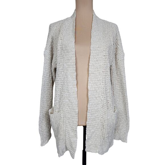 XL Cream Knit Full Tilt Cardigan Sweater - Picture 1 of 4